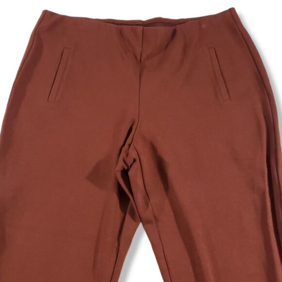 Chico's Pants Size 2 Ankle Elastic Waist Stretch Casual Brown Women's Pants - Picture 3 of 6